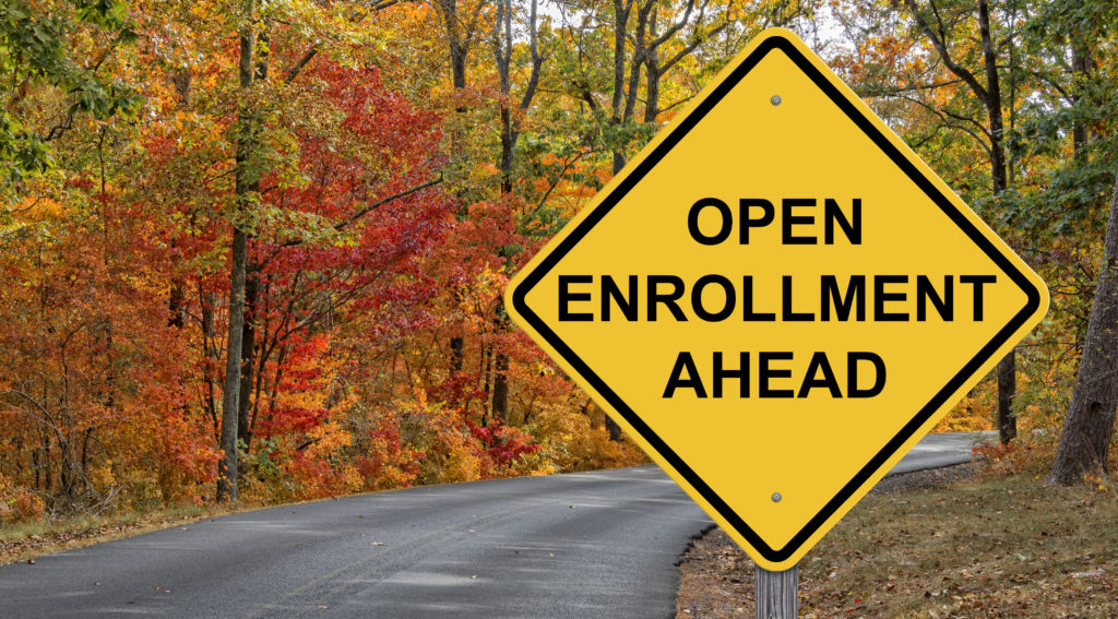 Open Enrollment Ahead Caution Sign Vineyard Assisted Living Community