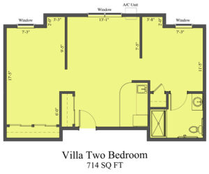 Vineyard Assisted Living Villa Two Bedroom floorplan