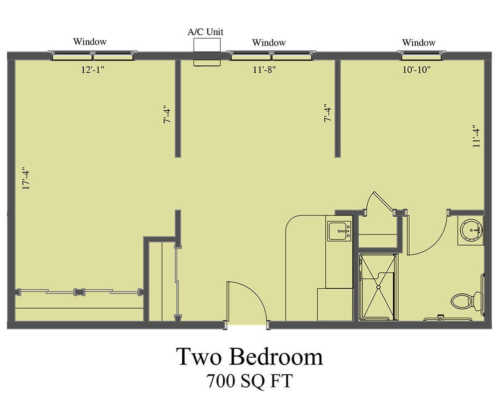 Vineyard Assisted Living Two Bedroom floorplan